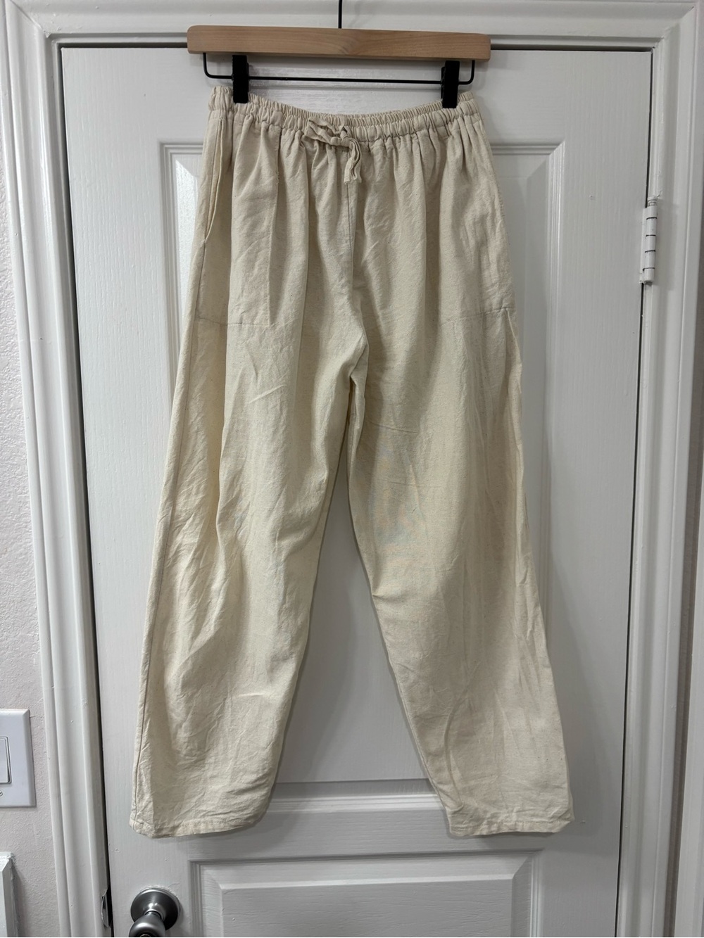 Cream 100% Linen Pants